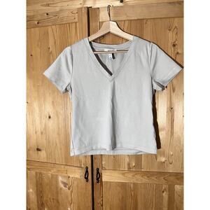 SPANX Nude Cotton V Neck Tee Size S